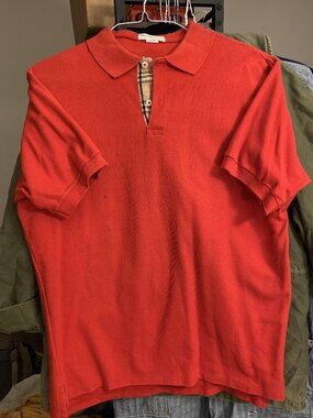 Vintage Burberry's Nova Check Classic Fit Pique Polo - Size L